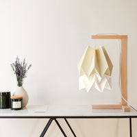 Orikomi Table Lamp Pale Yellow with Polar White Stripe