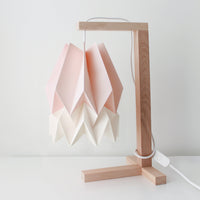 Orikomi Table Lamp Pastel Pink with Polar White Stripe