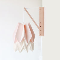 Orikomi Wall Lamp Pastel Pink with Polar White Stripe