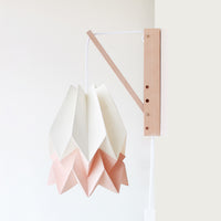 Orikomi Wall Lamp Polar White with Pastel Pink Stripe