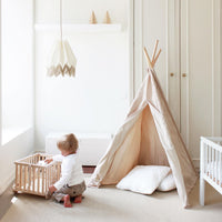 Oikomi Branco com Risca Taupe