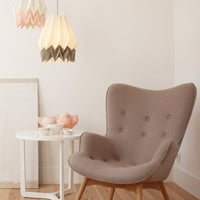 Oikomi Branco com Risca Taupe