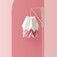 Orikomi Wall Lamp Polar White with Dusty Rose Stripe