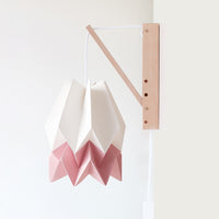 Orikomi Wall Lamp Polar White with Dusty Rose Stripe