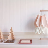 Orikomi Table Lamp Pastel Pink with Polar White Stripe