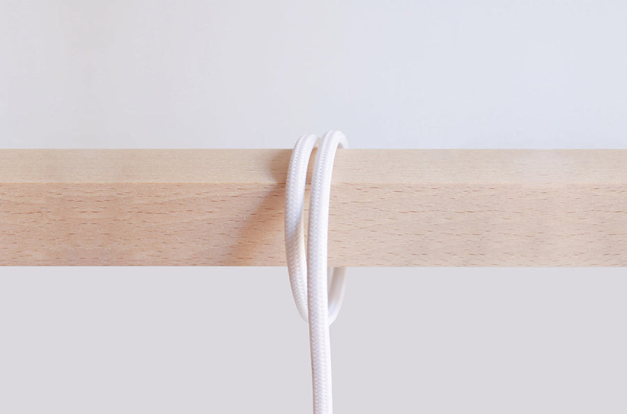 Orikomi Table Lamp Polar White with Dry Berry Stripe