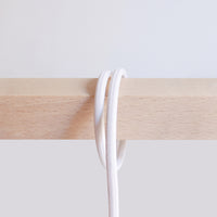 Orikomi Table Lamp Polar White with Warm Chestnut Stripe