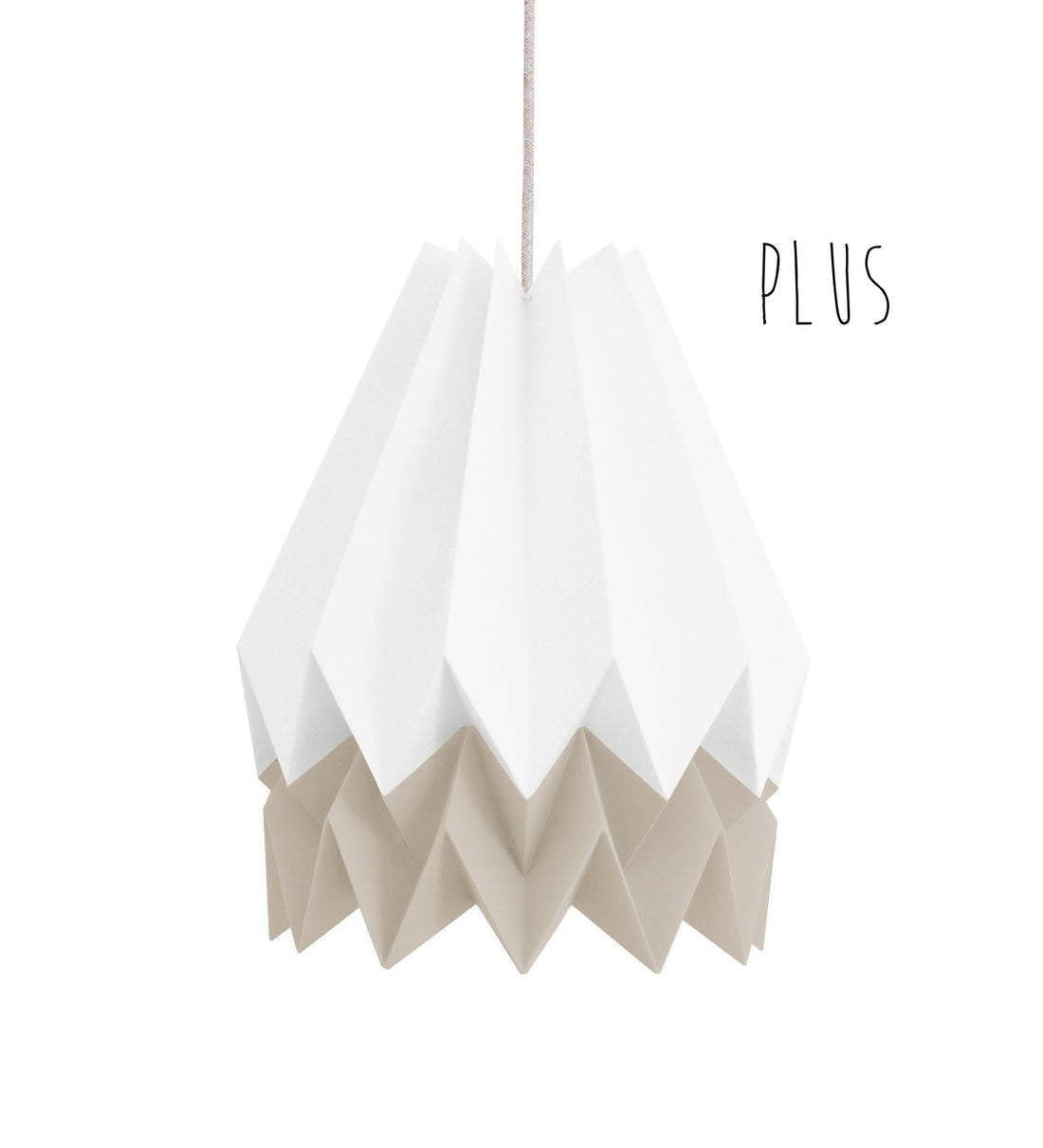 Orikomi PLUS Polar White with Light Taupe Stripe