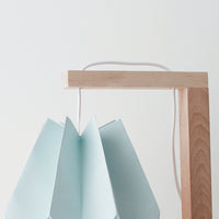 Orikomi Table Lamp Mint Blue with Polar White Stripe