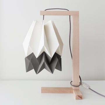 Orikomi Table Lamp Polar White with Alpine Grey Stripe