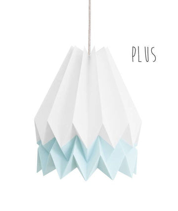 Orikomi PLUS Polar White with Mint Blue Stripe