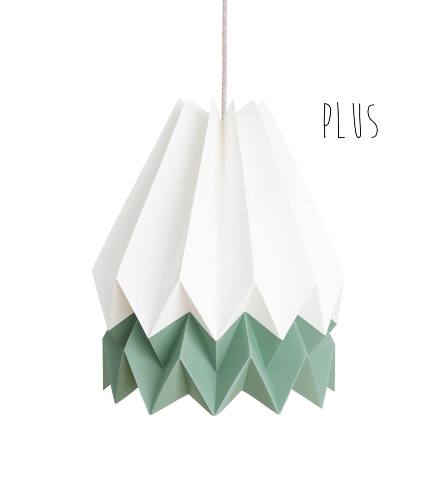 Orikomi PLUS Polar White with Forest Mist Stripe